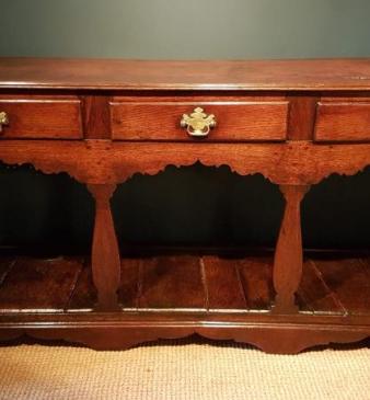 George II Oak Open Pot Board Dresser