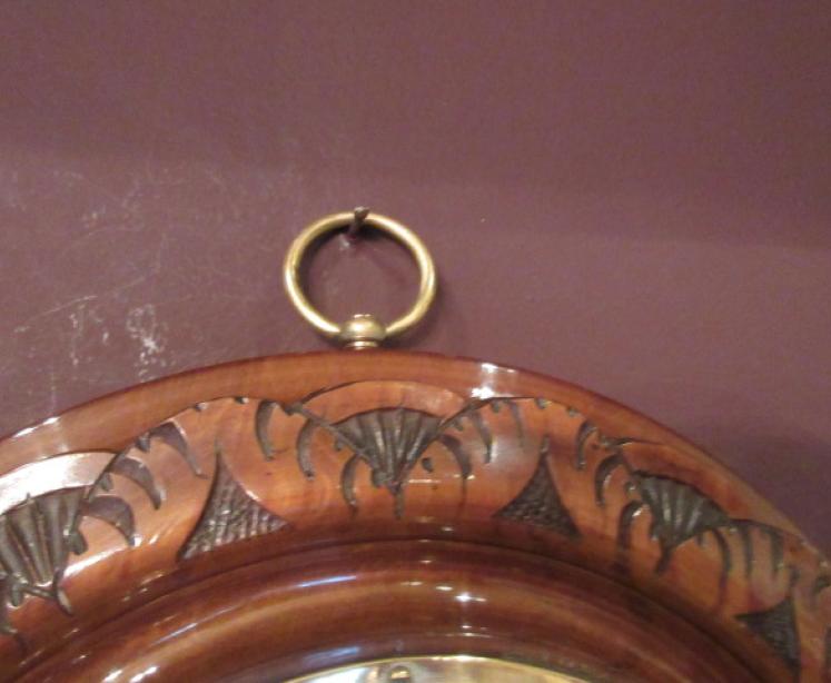 Superb Large Antique Walnut Skeletonised Barometer - Image 5