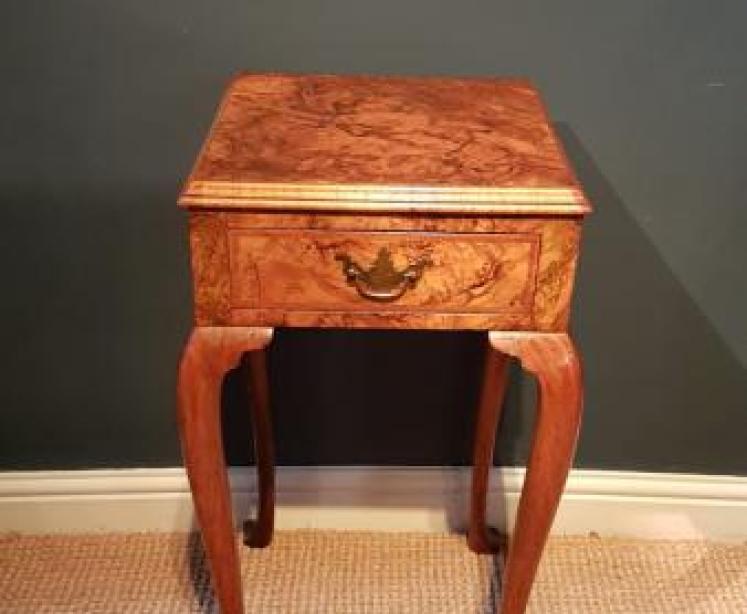 Antique Queen Anne Style Walnut Lamp Table - Image 1