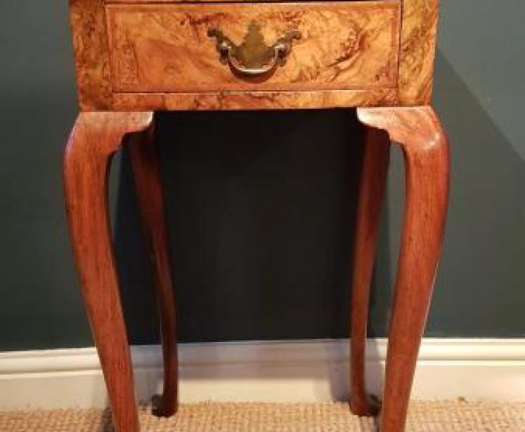 Antique Queen Anne Style Walnut Lamp Table - Image 2