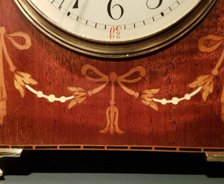Fine Quality Edwardian Inlaid Mahogany Mantel Clock - Image 5