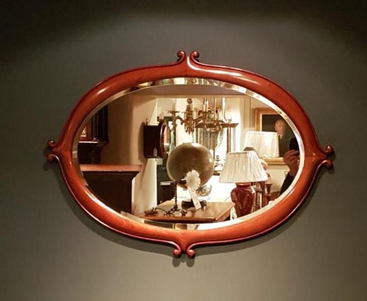 Victorian Moulded Mahogany Framed Mirror - Image 1