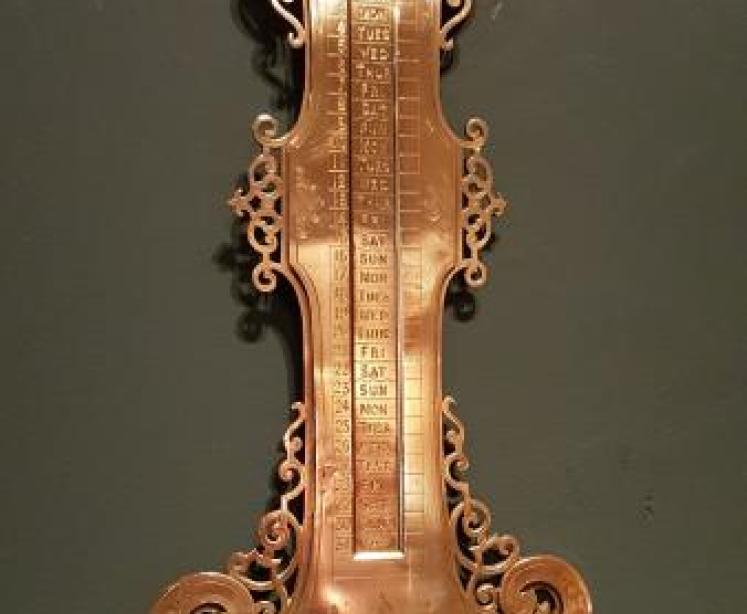 Victorian Brass Perpetual Calendar - Image 1