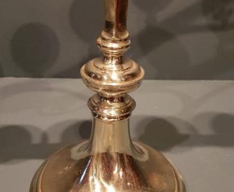 Pair of Victorian Brass Church Candelabra  - Image 6