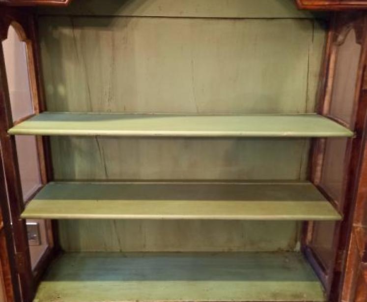 Antique William & Mary Style Walnut Cabinet on Stand - Image 5