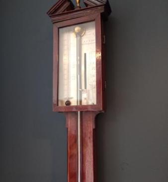 Fine George III Period Inlaid London Stick Barometer