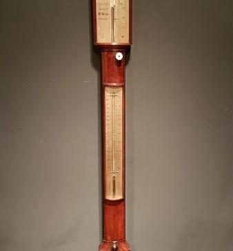 Fine Quality Antique Bow Front Stick Barometer