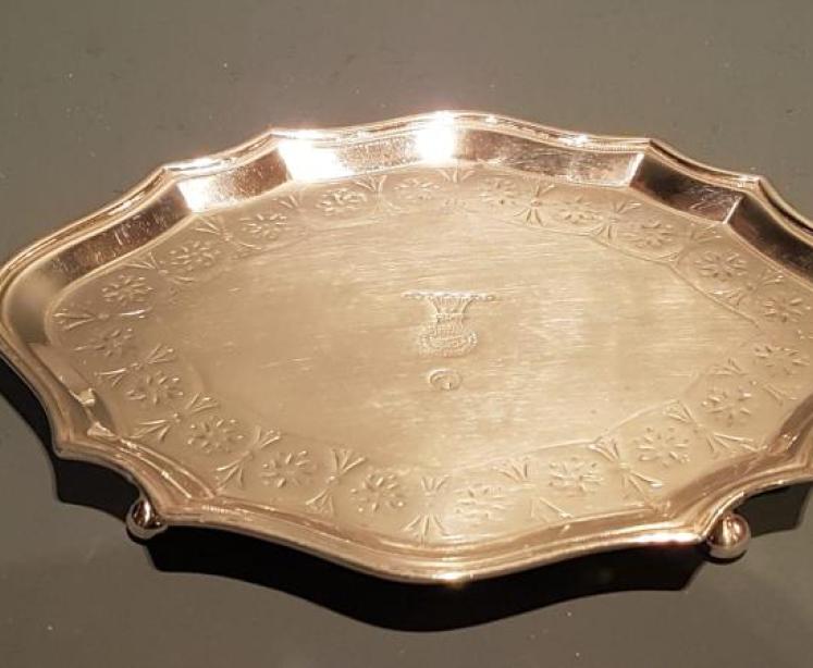 George III Period Silver Salver London 1793 - Image 1
