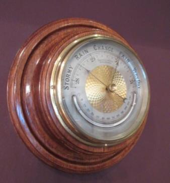 Mid Victorian Barometer with Crescent Thermometer