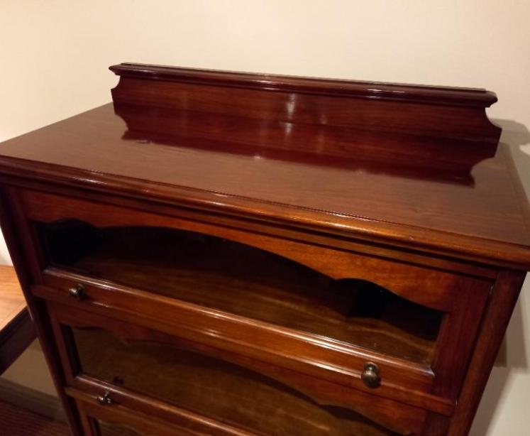 Antique Solid Mahogany Four Tier Bookcase - Image 2