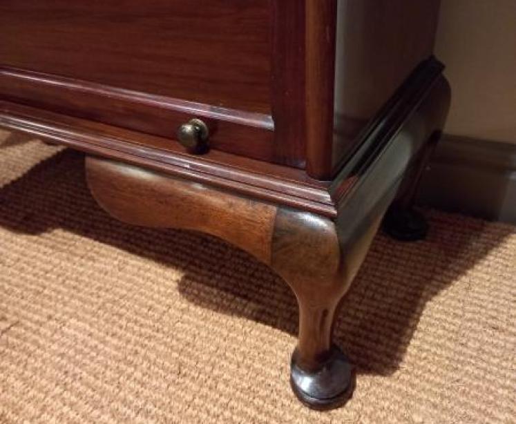 Antique Solid Mahogany Four Tier Bookcase - Image 4