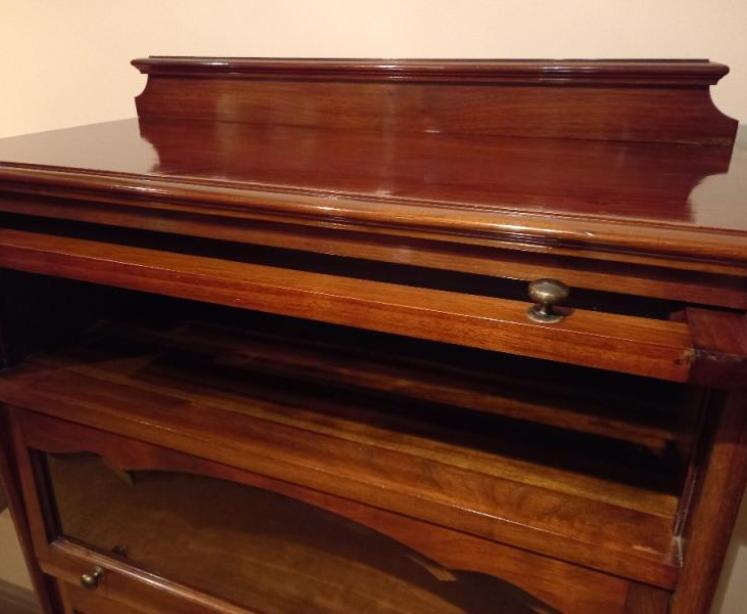 Antique Solid Mahogany Four Tier Bookcase - Image 5