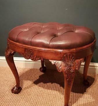 Fine Quality George III Style Walnut Stool