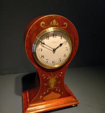 Superb Antique Mother of Pearl Inlaid Mantel Clock