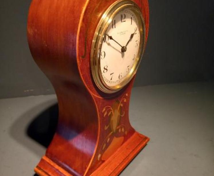 Superb Antique Mother of Pearl Inlaid Mantel Clock - Image 6