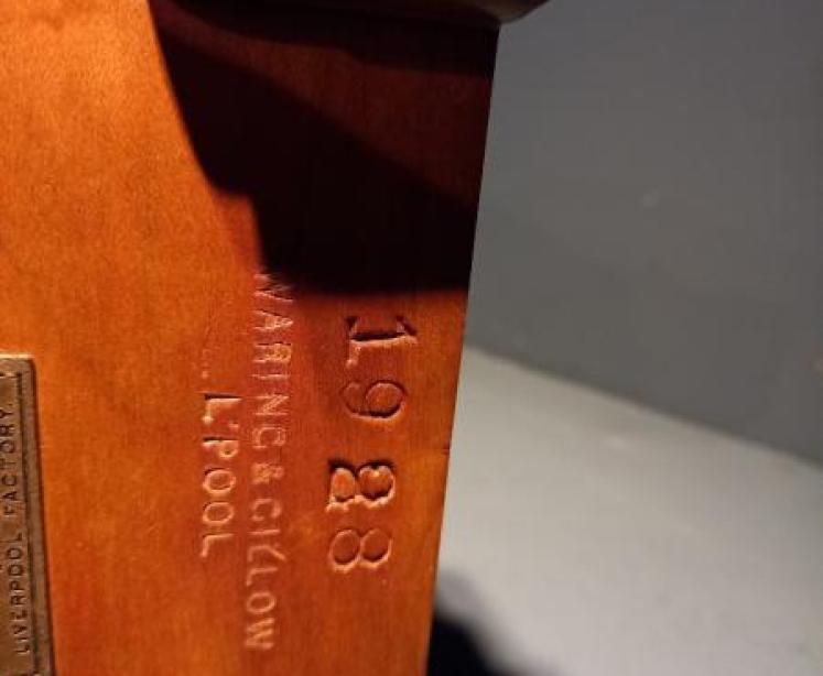 Superb Antique Fruitwood Inlaid Waring & Gillow Mantel Clock - Image 6