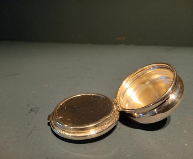 Immaculate George V Period Silver & Blue Enamel Trinket - Image 4