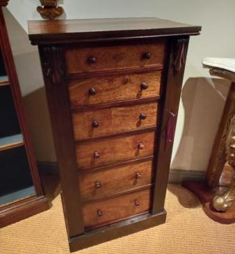 Early Victorian Rosewood Wellington Chest