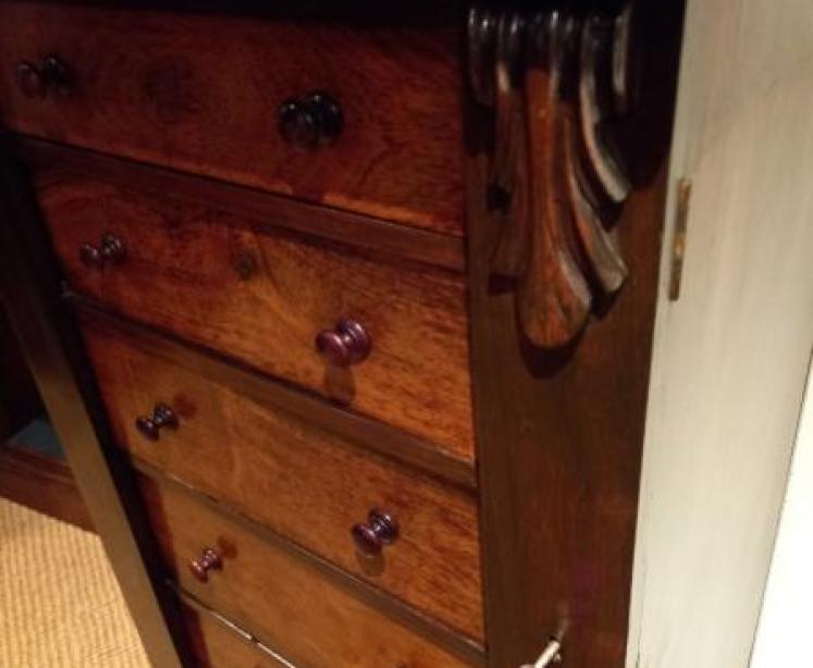 Early Victorian Rosewood Wellington Chest - Image 3