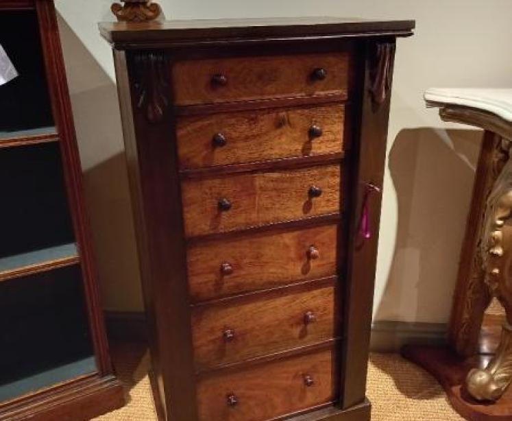 Early Victorian Rosewood Wellington Chest - Image 7