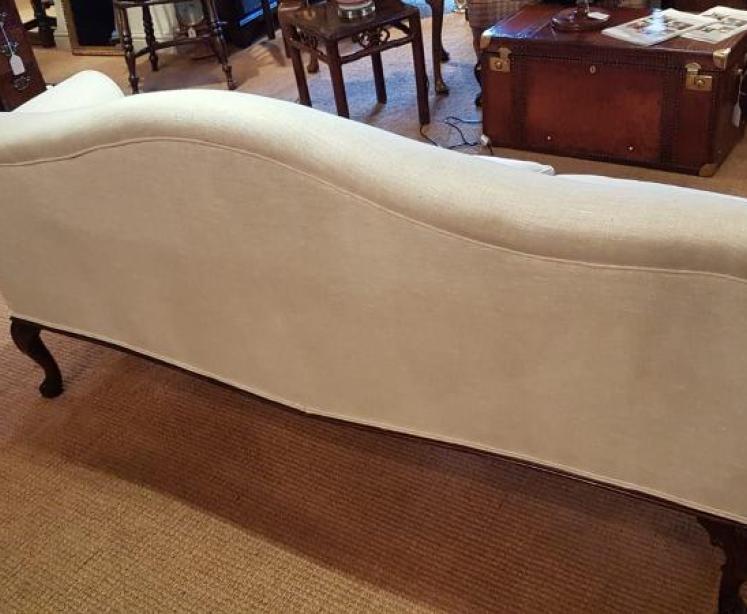 Fine Quality Victorian Linen Covered Sofa - Image 4