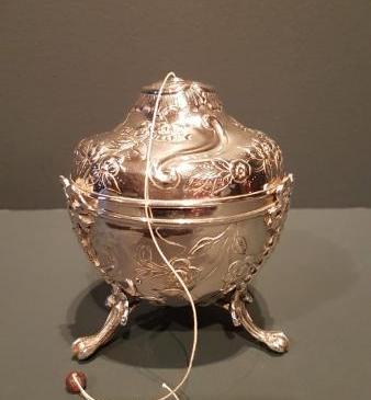Victorian Silver String Box