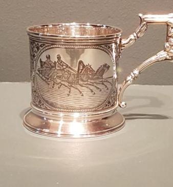 Russian Silver and Niello Tankard