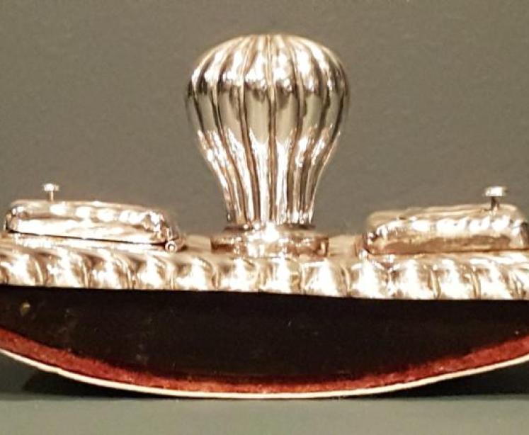 Victorian Silver Blotter and Stamp Holder - Image 5