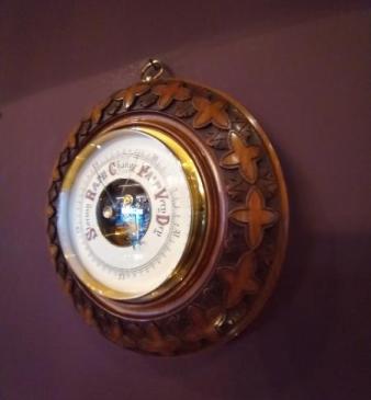 Superb Mid Victorian Walnut Skeletonised Barometer