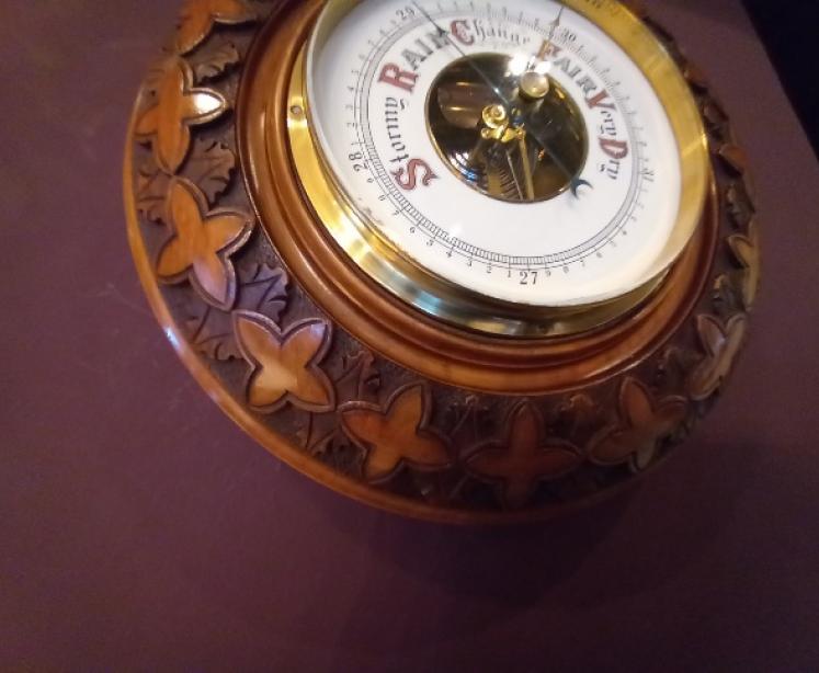 Superb Mid Victorian Walnut Skeletonised Barometer - Image 3