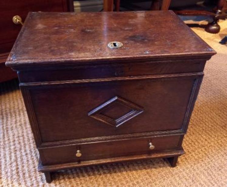 Very Small George I Period Oak Coffer.c.1720 - Image 1