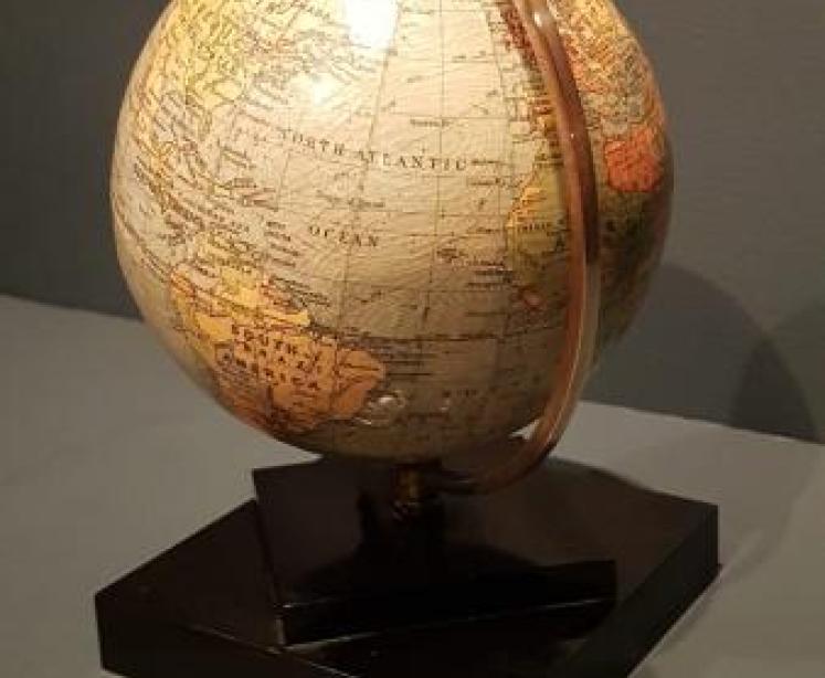 1930's Phillips 6" Papier Mache Library Globe - Image 7
