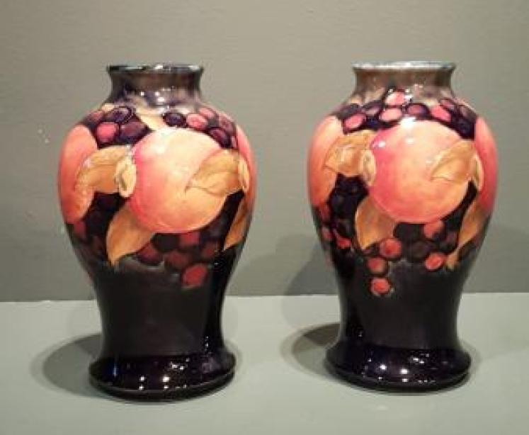 Matching Pair of Moorcroft Pomegranate Vases - Image 1