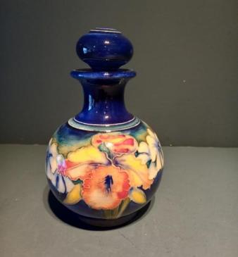 Moorcroft Slipper Orchid Scent Bottle & Stopper