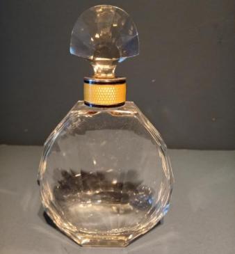 George V Period Silver & Yellow Enamel Mount Scent 