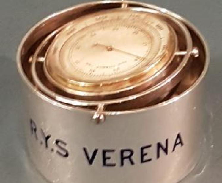 Victorian Silver Barometer In Gimble Desk Tidy - Image 6