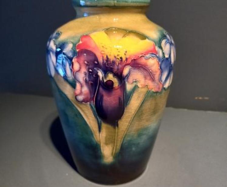Moorcroft Slipper Orchid Vase.c.1930 - Image 2