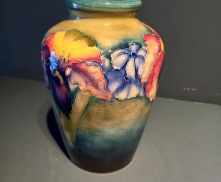 Moorcroft Slipper Orchid Vase.c.1930 - Image 6