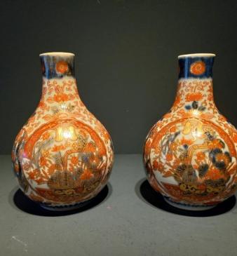 Pair of 19th Century Japanese Meiji Period Vases