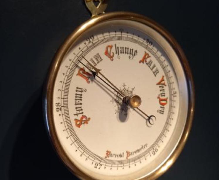 Antique Bronze Cased Marine Barometer - Image 1