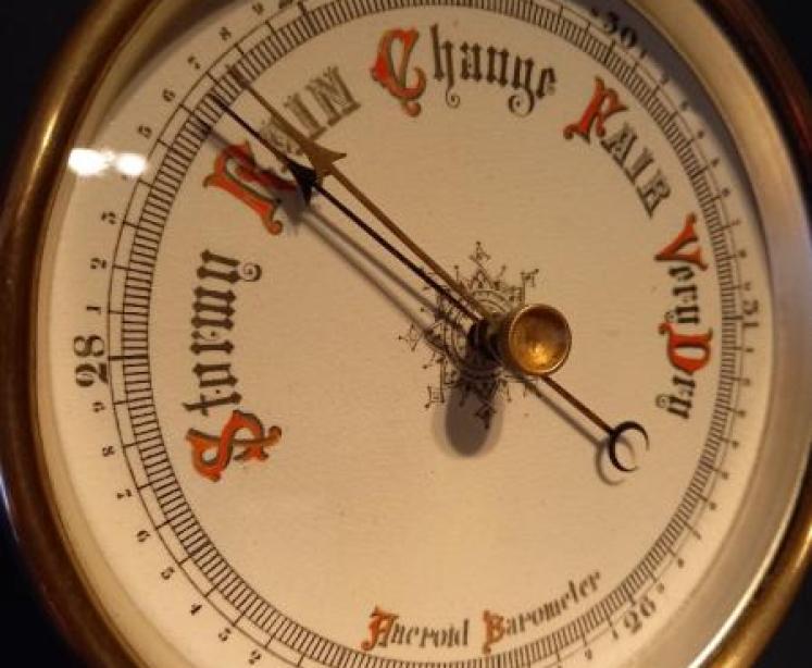 Antique Bronze Cased Marine Barometer - Image 2