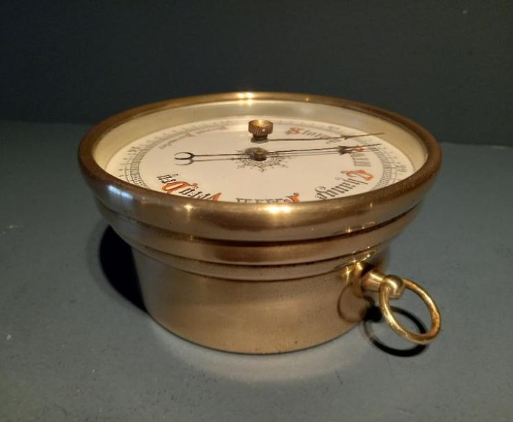Antique Bronze Cased Marine Barometer - Image 5