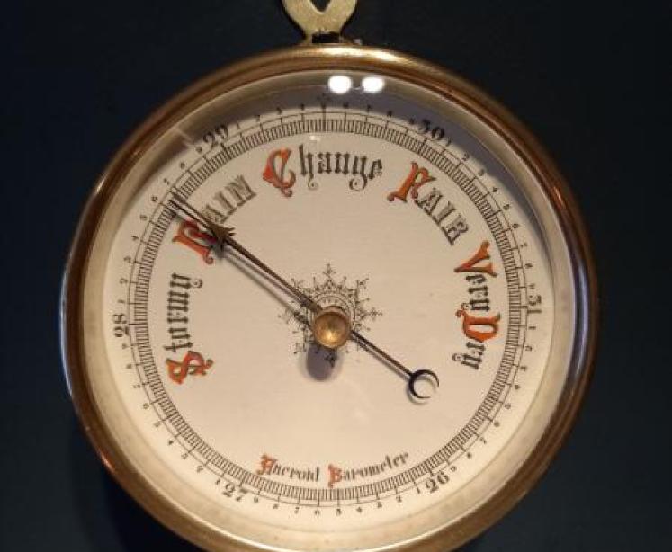 Antique Bronze Cased Marine Barometer - Image 7