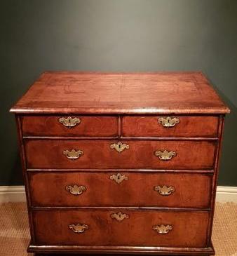 William and Mary Period Walnut Chest of Drawers