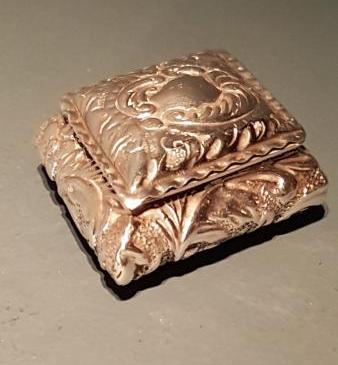 Victorian Silver Lozenge Shaped Box