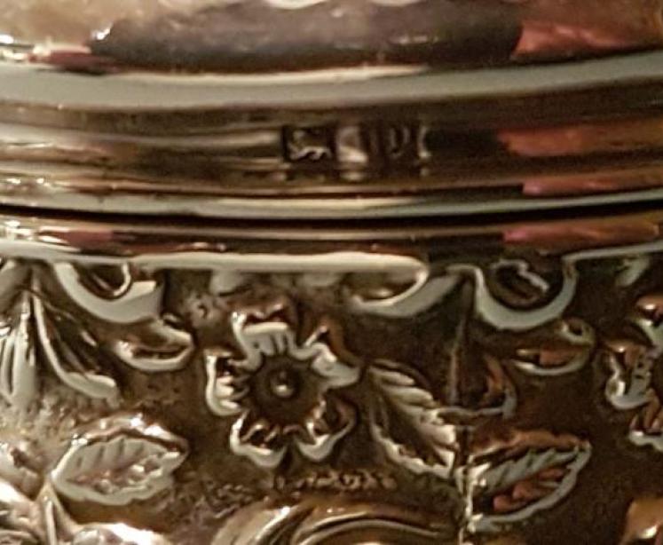 Victorian Embossed Silver Table Jar - Image 4