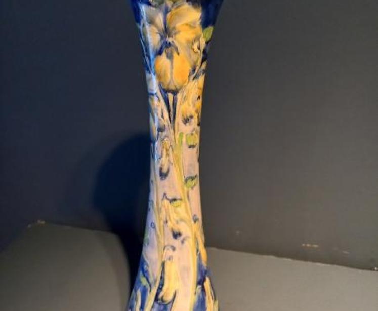 Antique McIntyre Moorcroft Violet Pattern Vase - Image 1