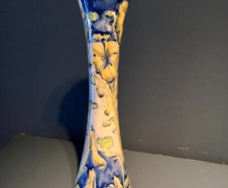 Antique McIntyre Moorcroft Violet Pattern Vase - Image 7