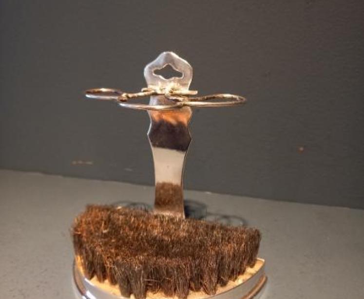 Antique Solid Silver Pen Holder & Nib Wipe - Image 1