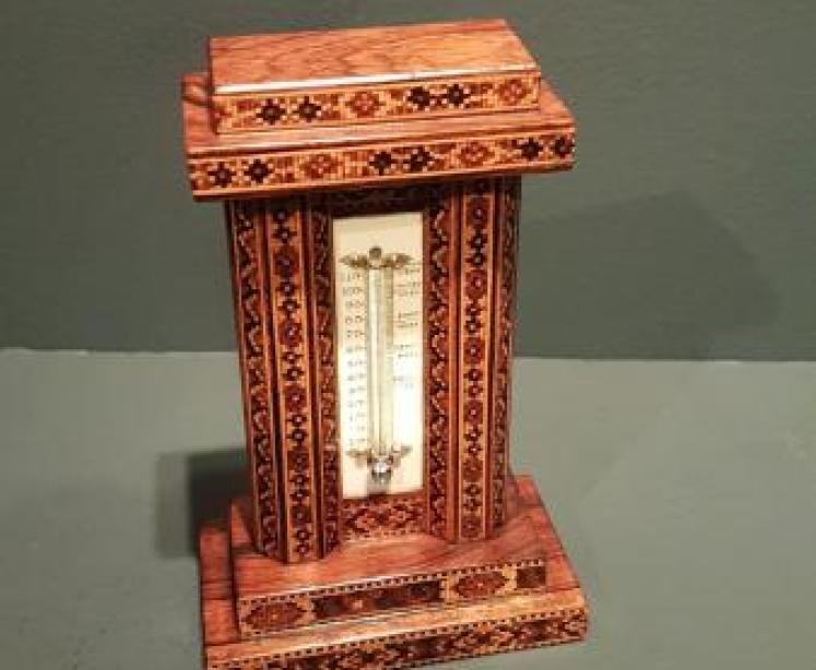 Fine Quality Victorian Tunbridge Ware Thermometer - Image 6